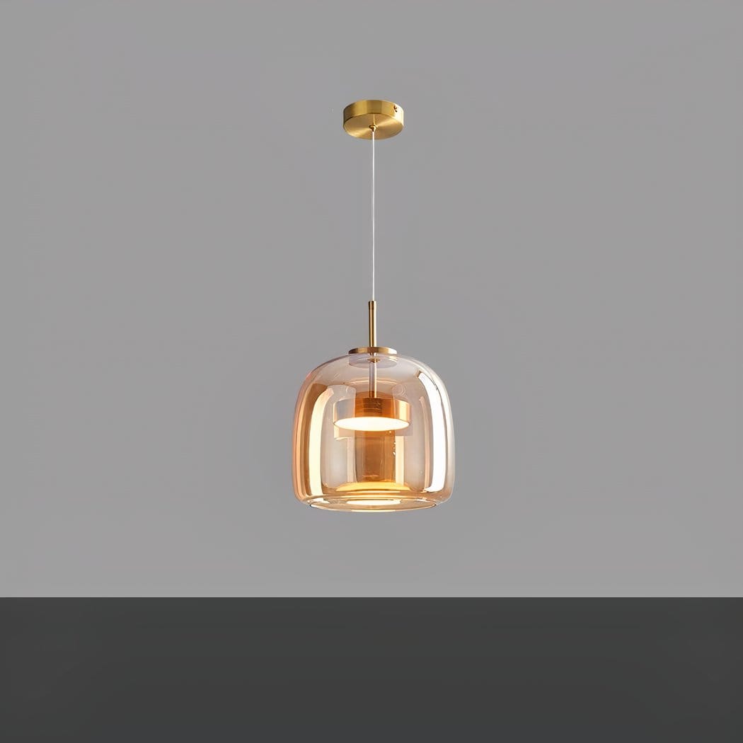 Suspension verre fumé LED