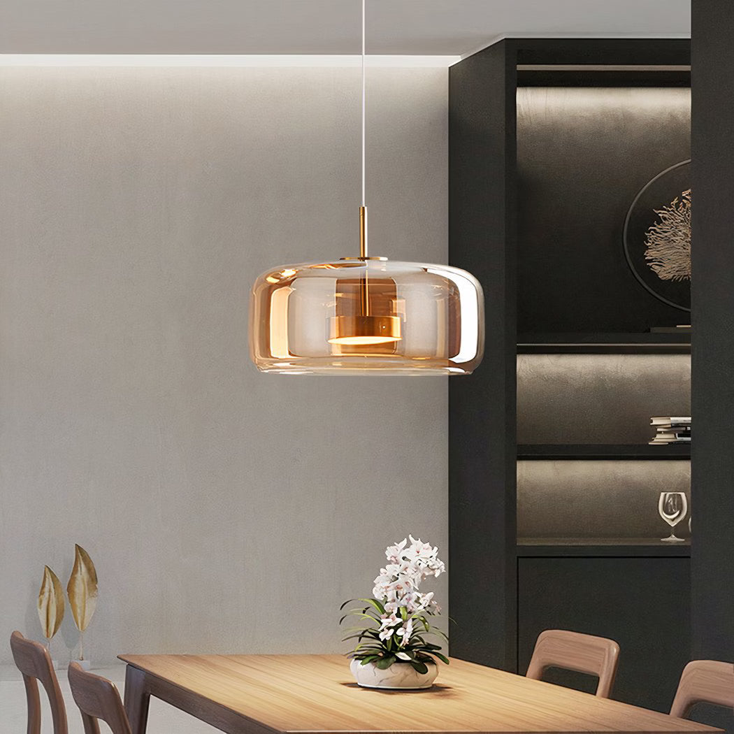 Suspension verre fumé LED