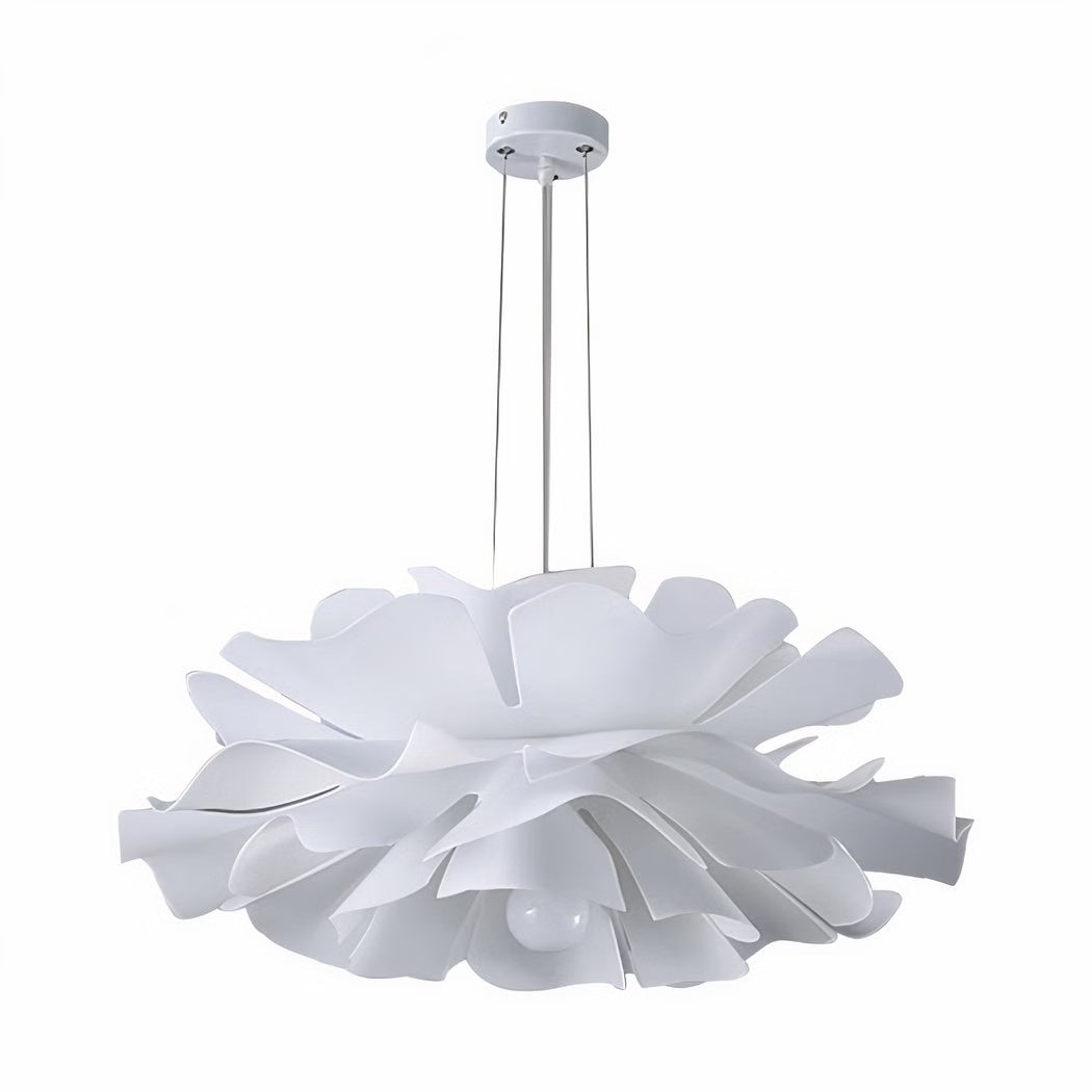 Suspension fleur blanche moderne en acrylique