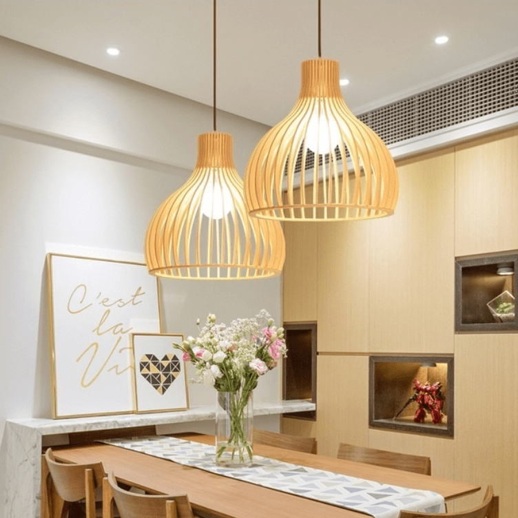 lustre bois chambre