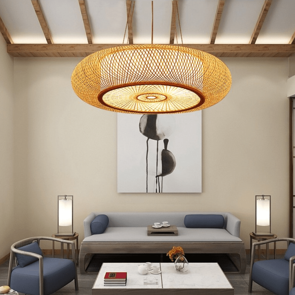 Suspension Bambou <br> Ronde
