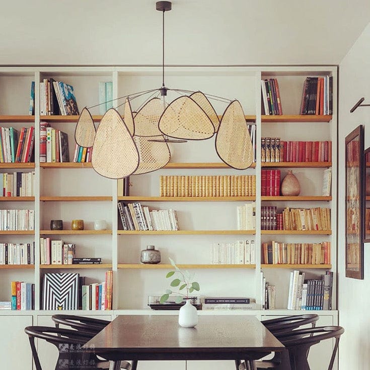 suspension luminaire cannage