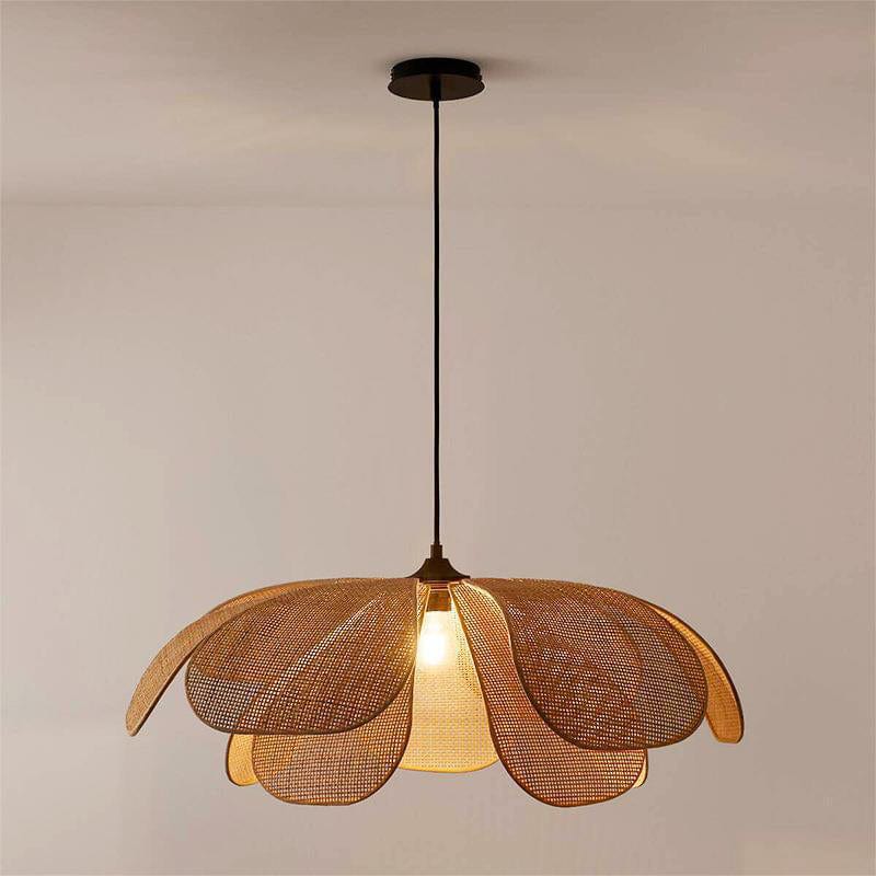 Suspension Rotin Fleur