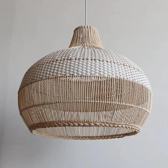 Luminaire Rotin Blanc