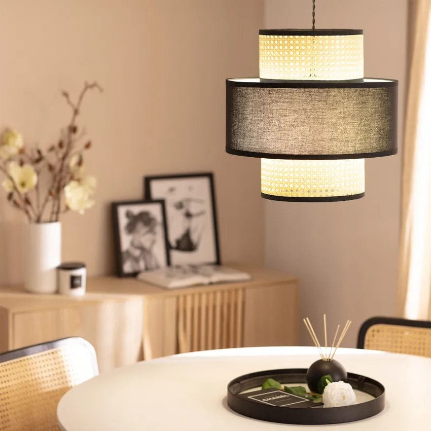 Suspension Tissu Noir