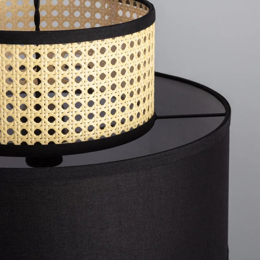 Suspension Rotin <br> et Tissu