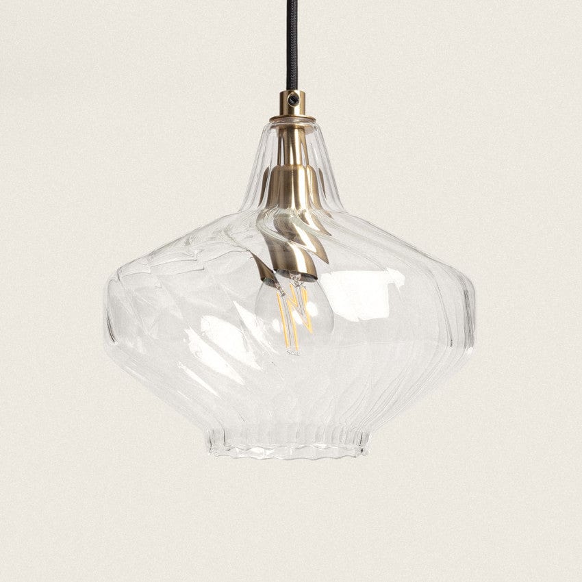 Suspension en Verre Transparent