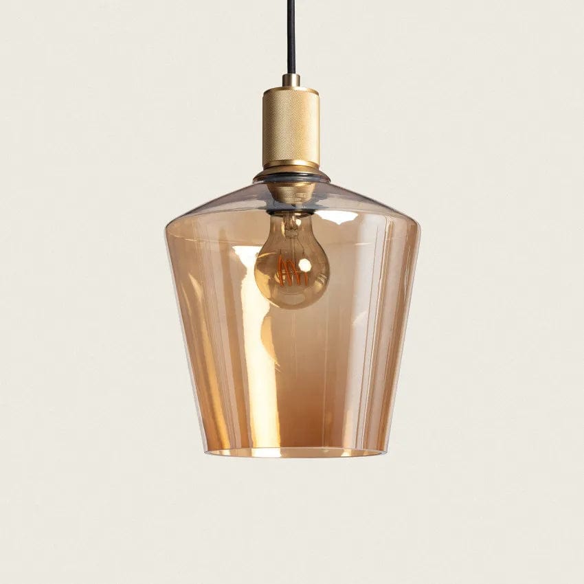 Suspension Verre Ambré