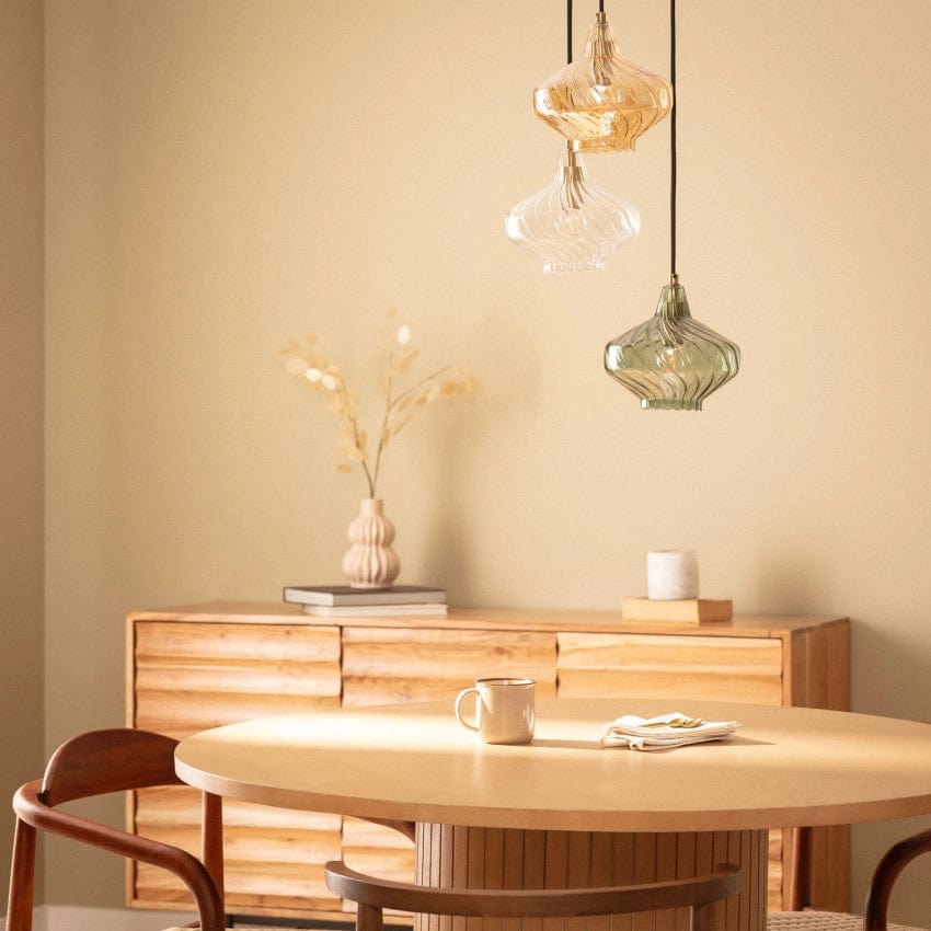 suspension luminaire 3 lampes verre