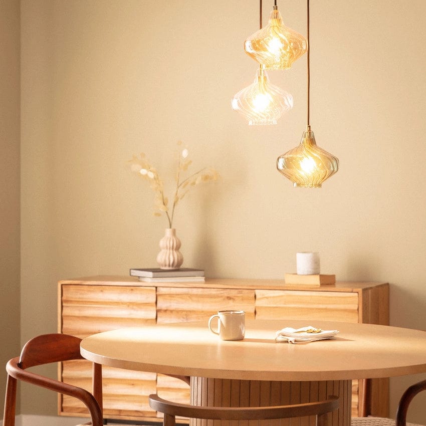 Suspension 3 Lampes Verre