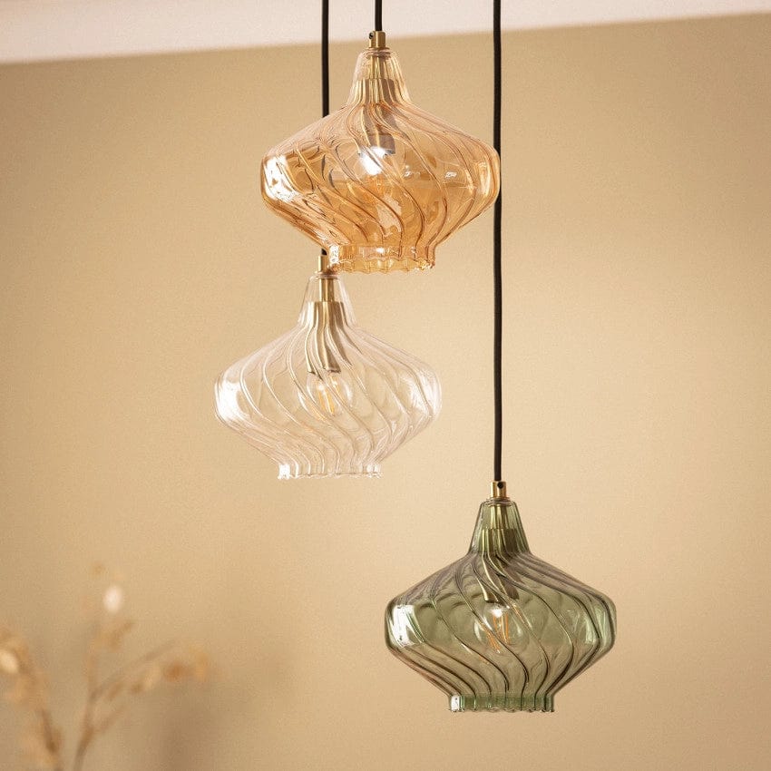 Suspension 3 Lampes Verre