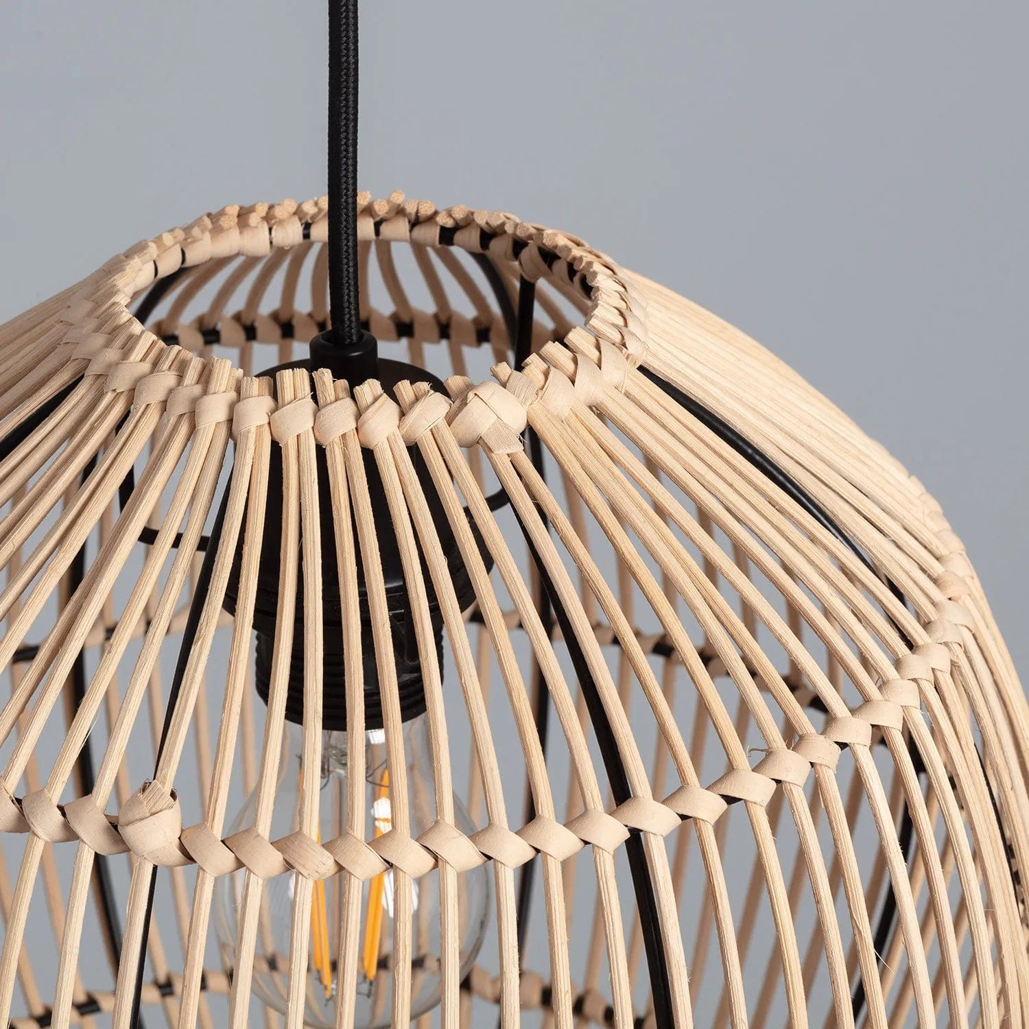 Suspension Boule <br> Rotin