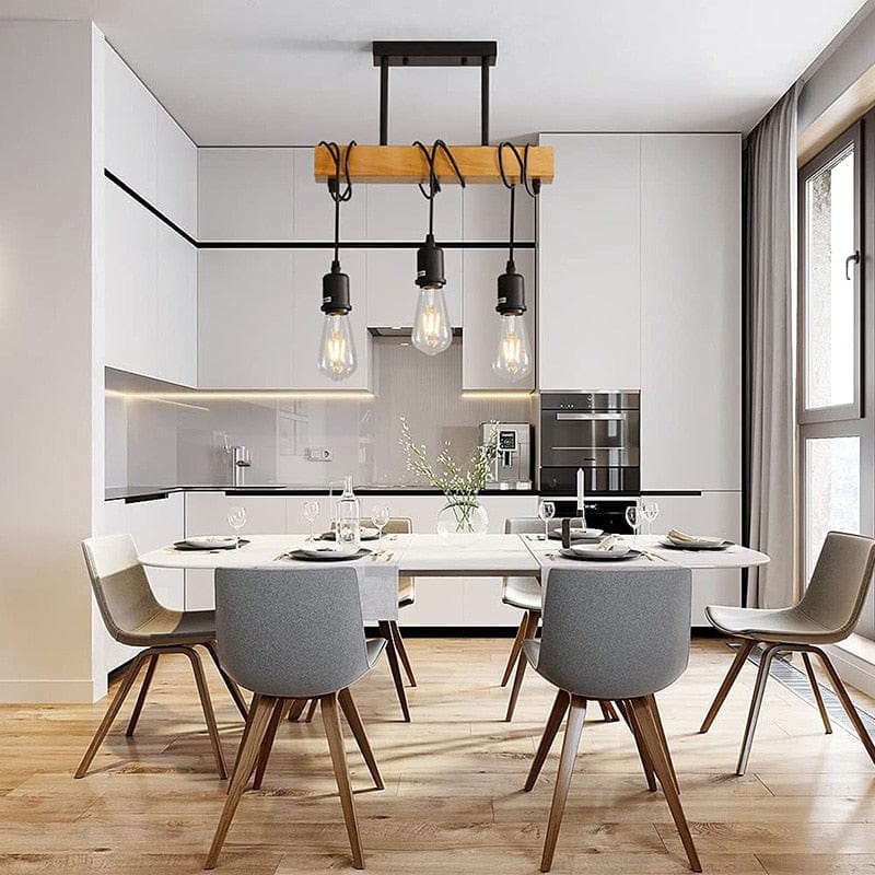 luminaire industriel bois