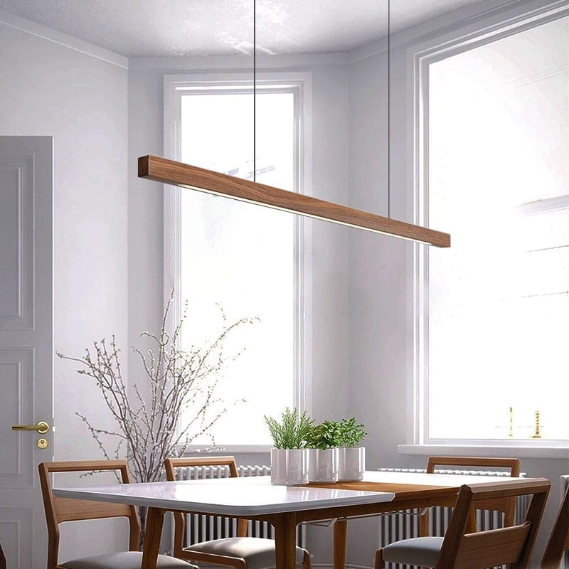 lustre led bois