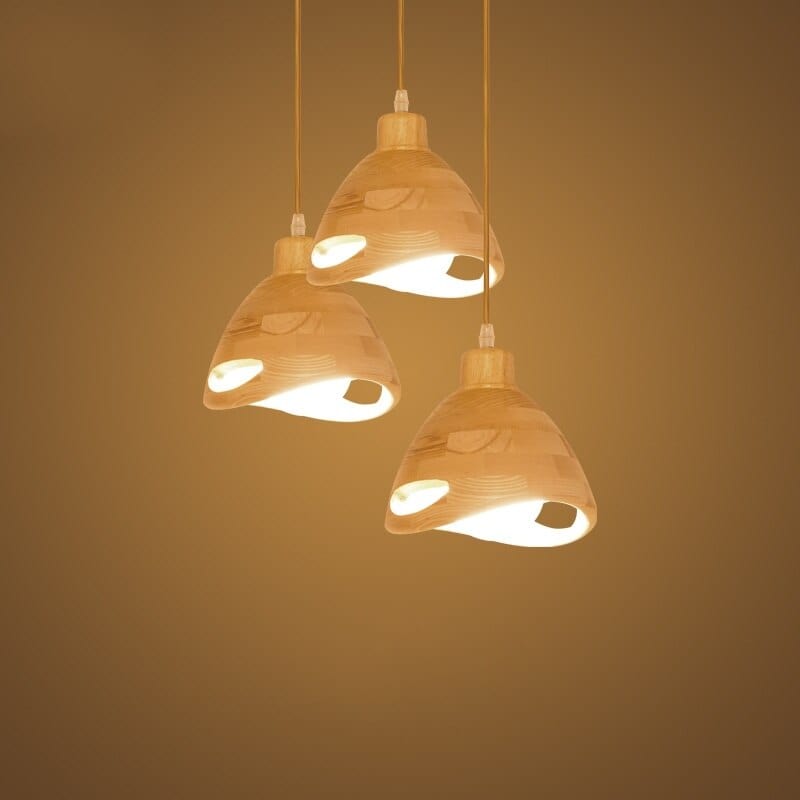 Lampe Suspension <br> Bois