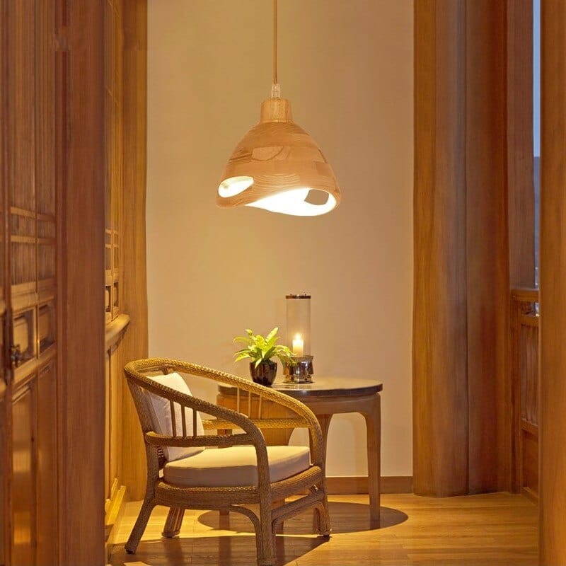 Lampe Suspension Bois