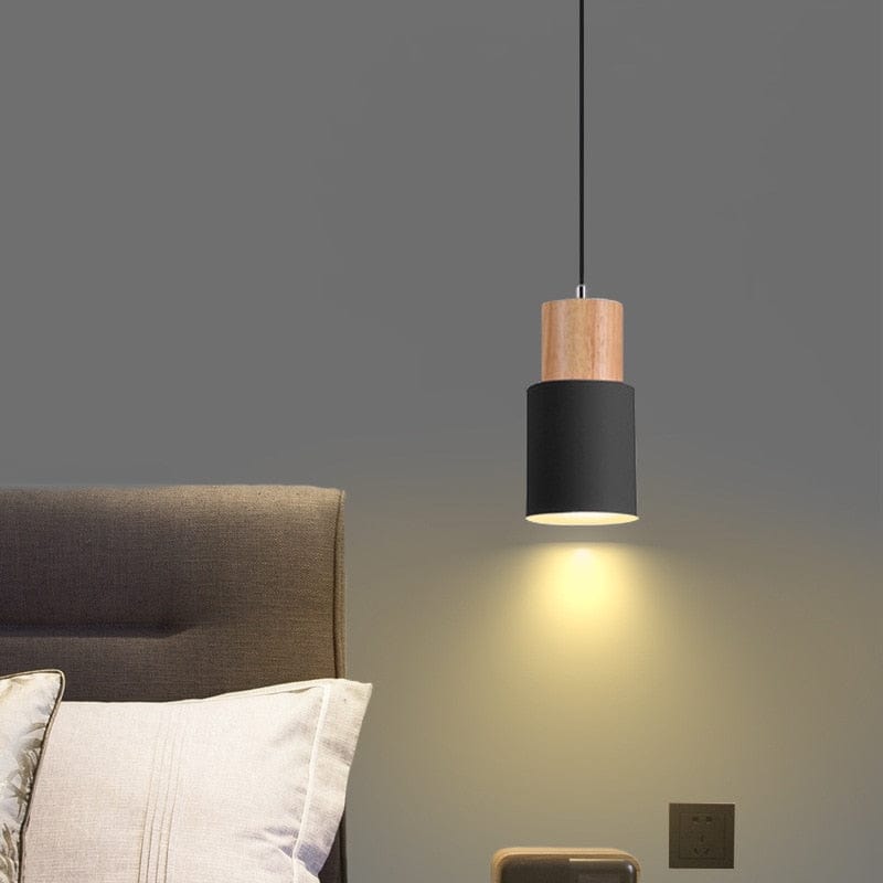 suspension metal et bois
