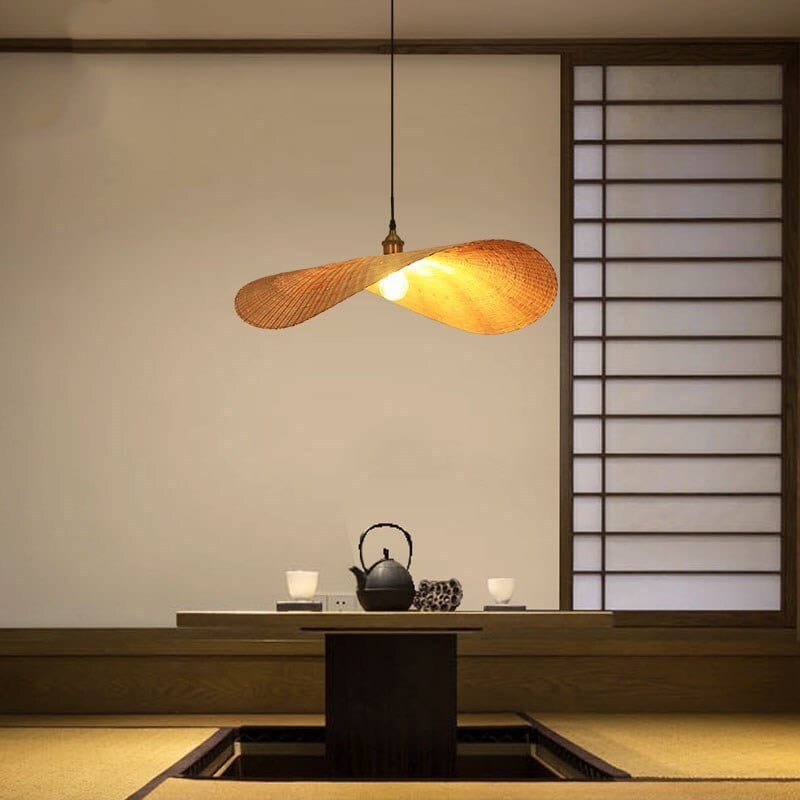 suspension salon bambou
