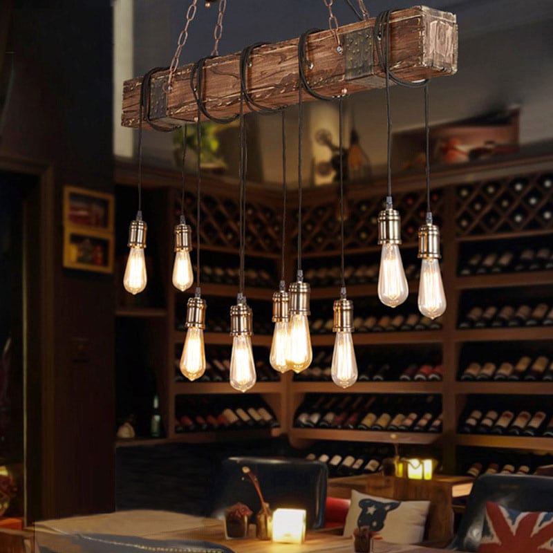 lampe poutre bois