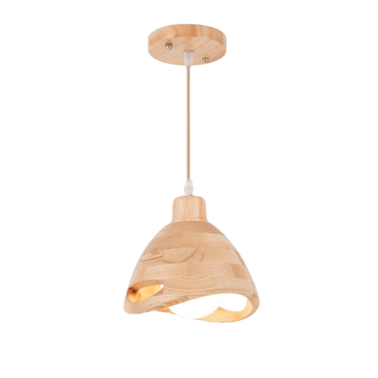 suspension bois lampe