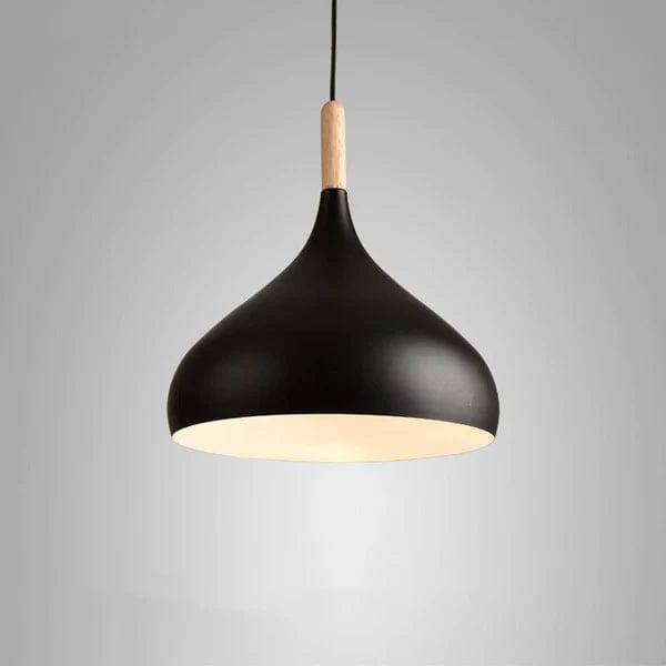 suspension luminaire bois et noir