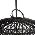 Suspension Boule Rotin Noir