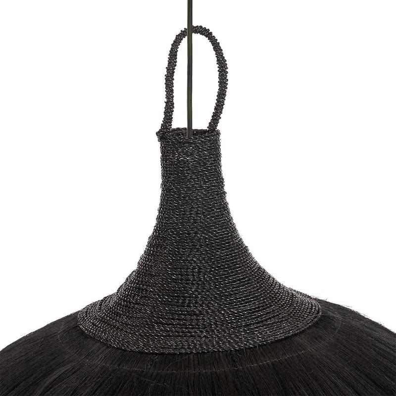 Suspension Paille Noir