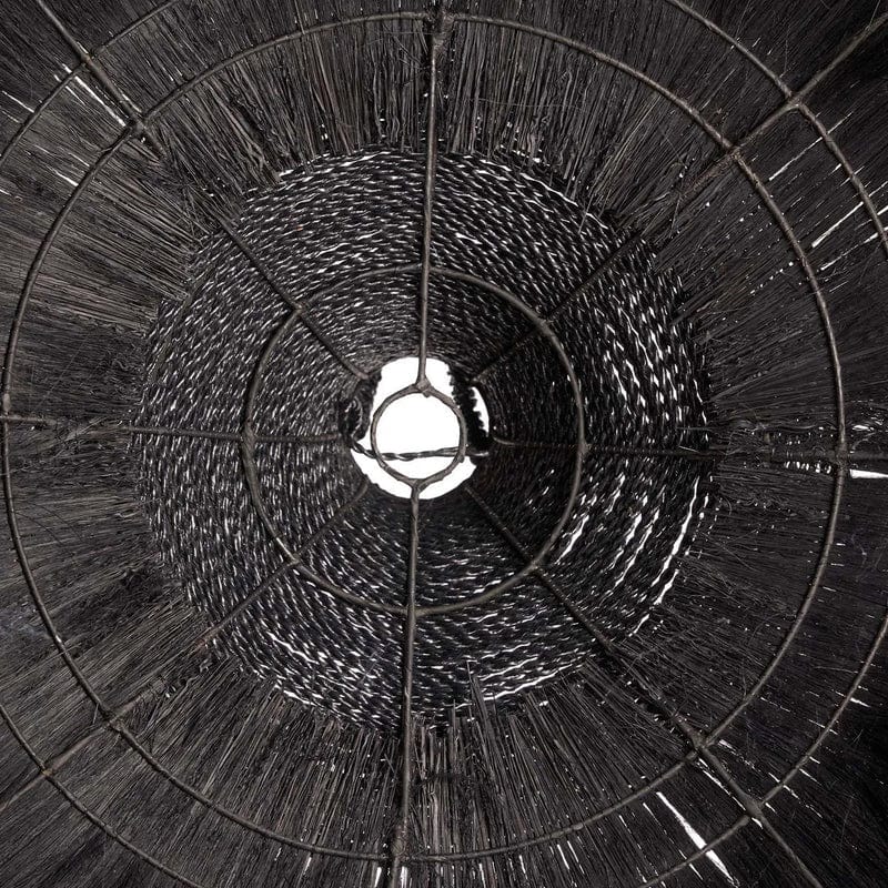 Suspension Paille Noir