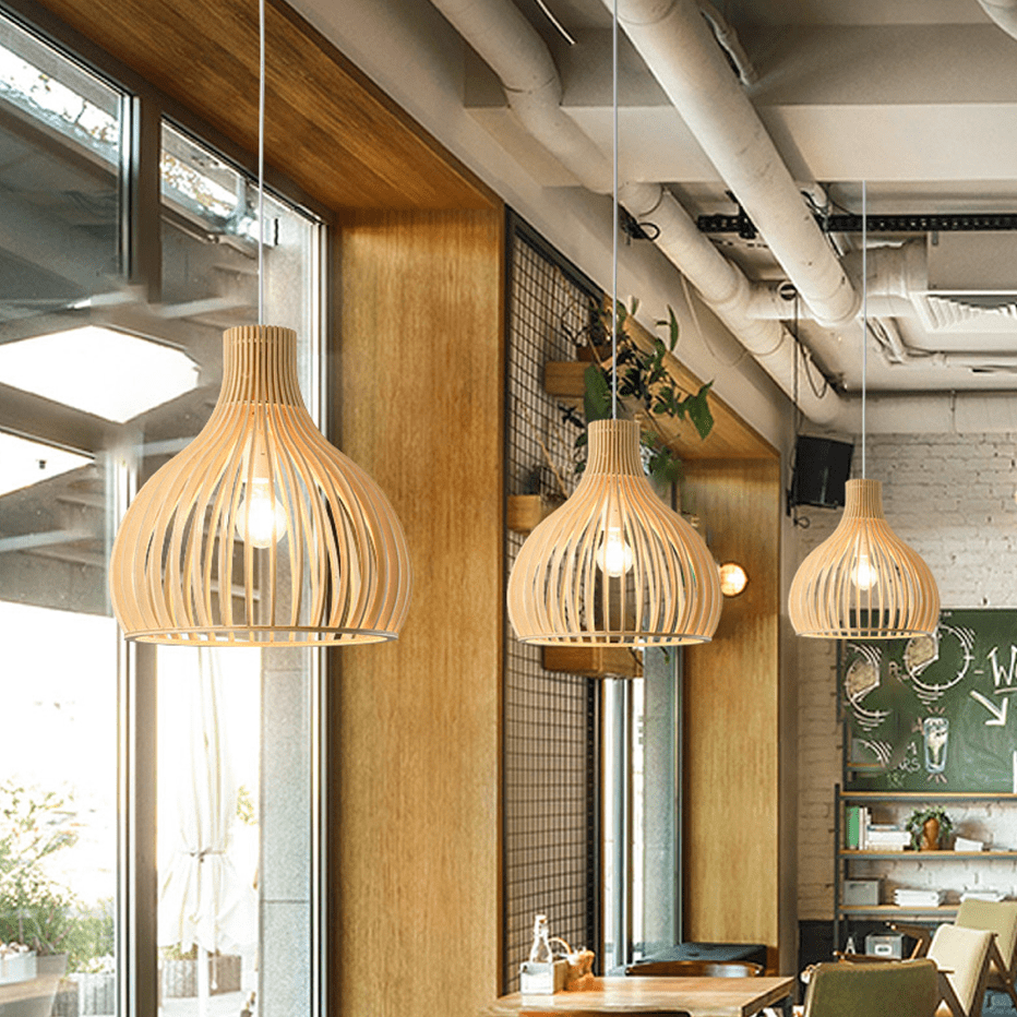 suspension bois chambre