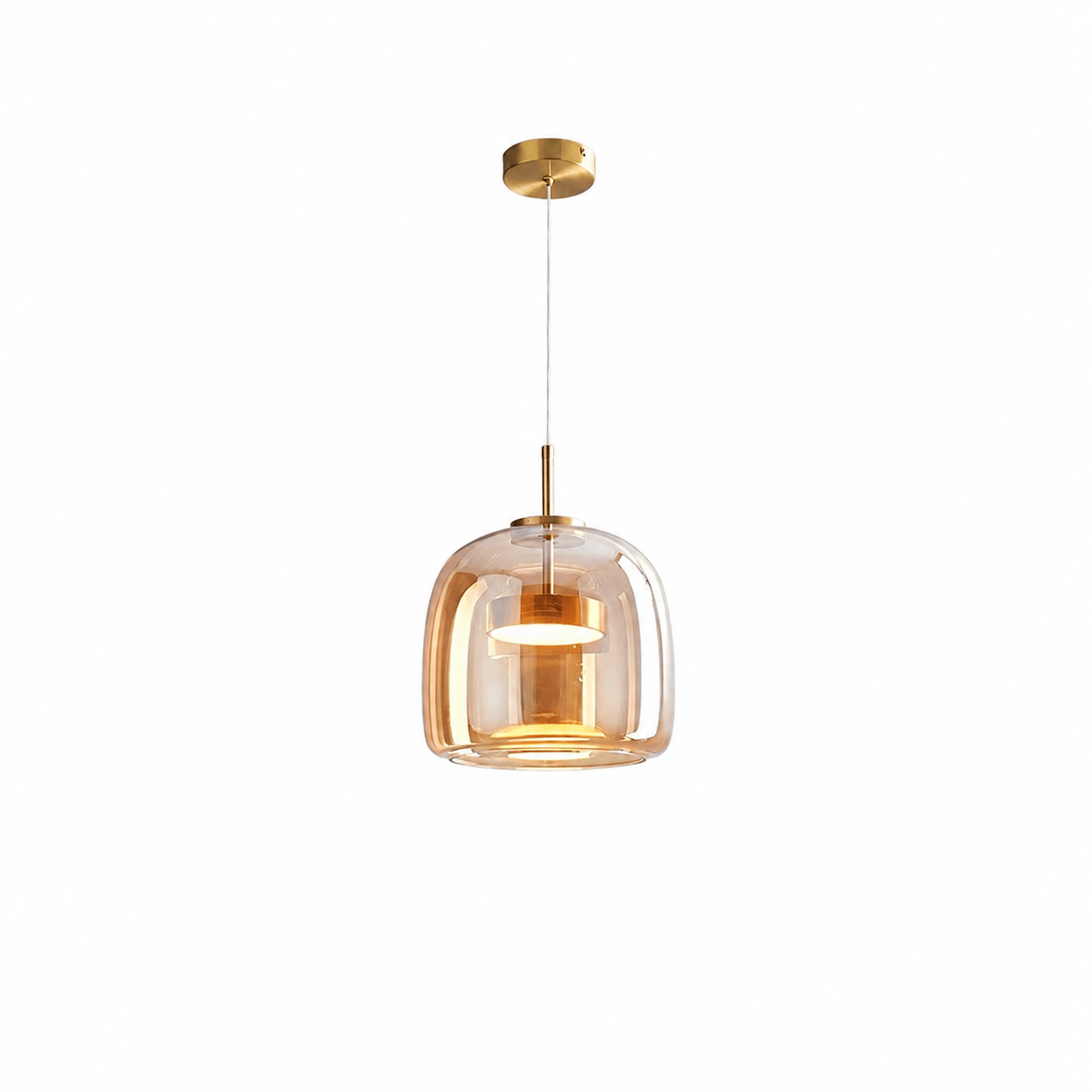 Suspension verre fumé LED