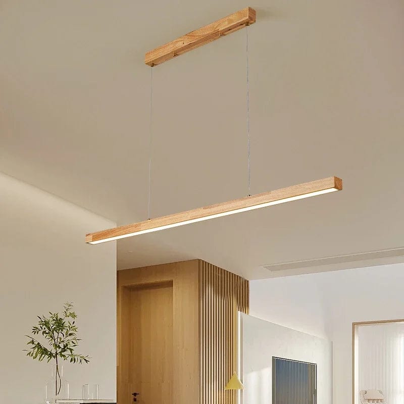 suspension rectangulaire bois