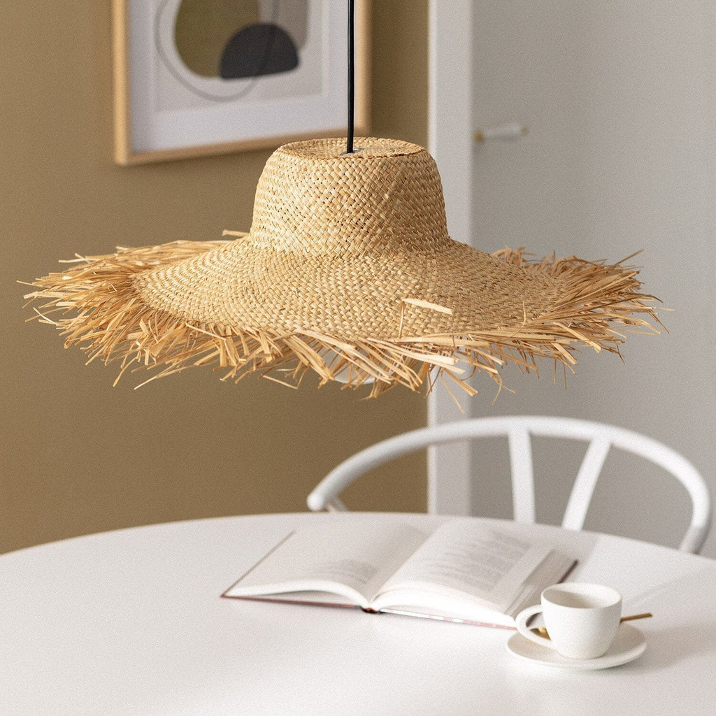 Suspension en forme de chapeau de paille straw