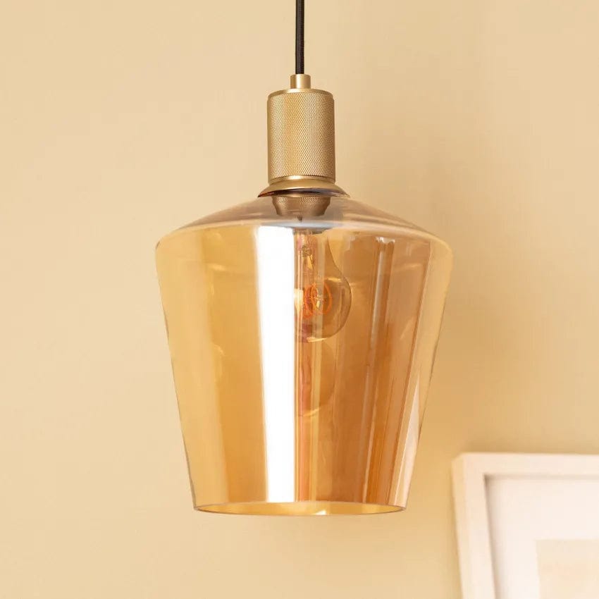 Suspension Verre <br> Ambré