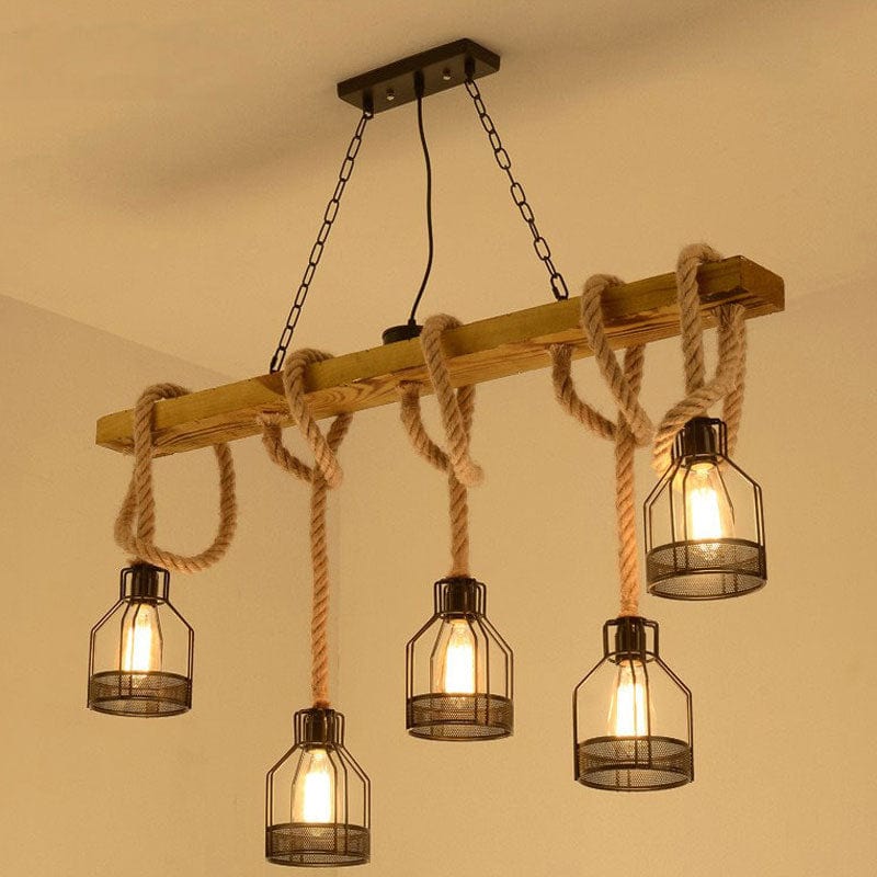 Suspension Corde et Bois