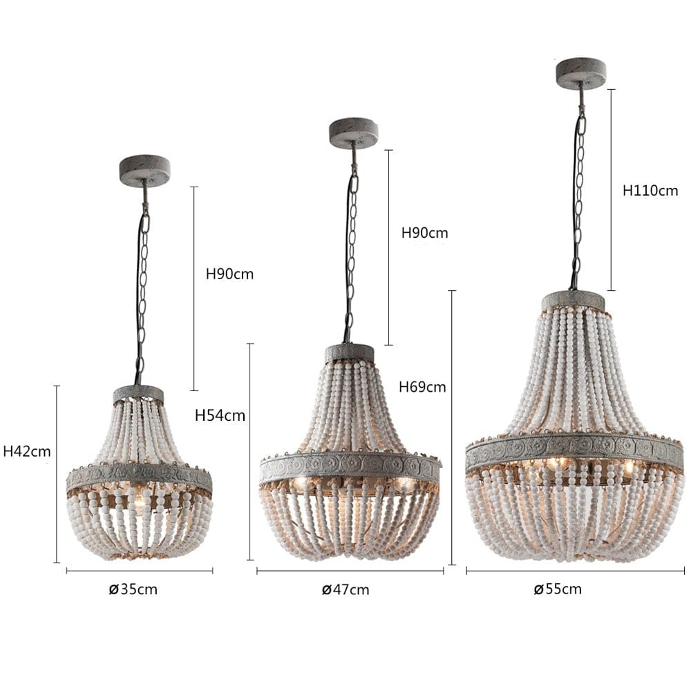 Suspension Perles <br> Bois