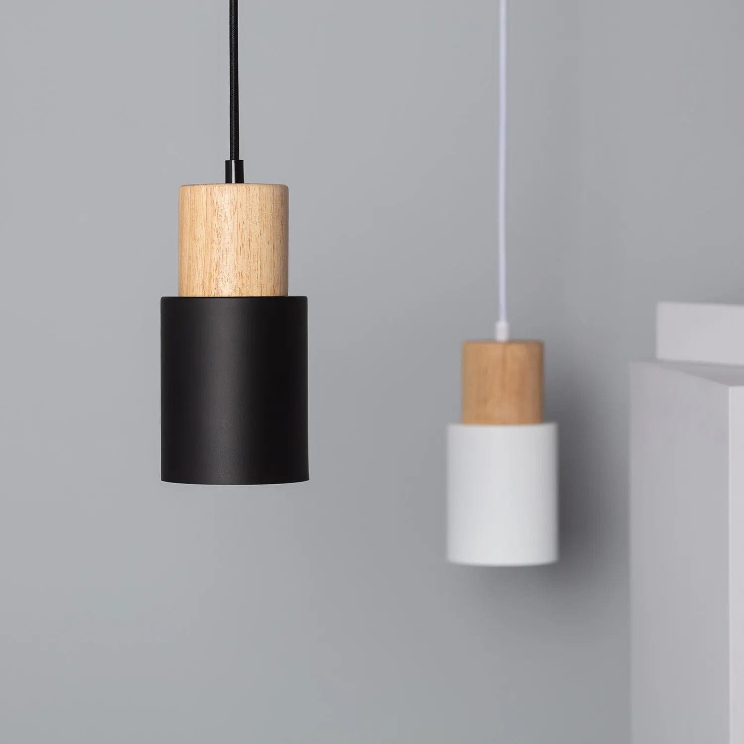 suspension luminaire bois et métal